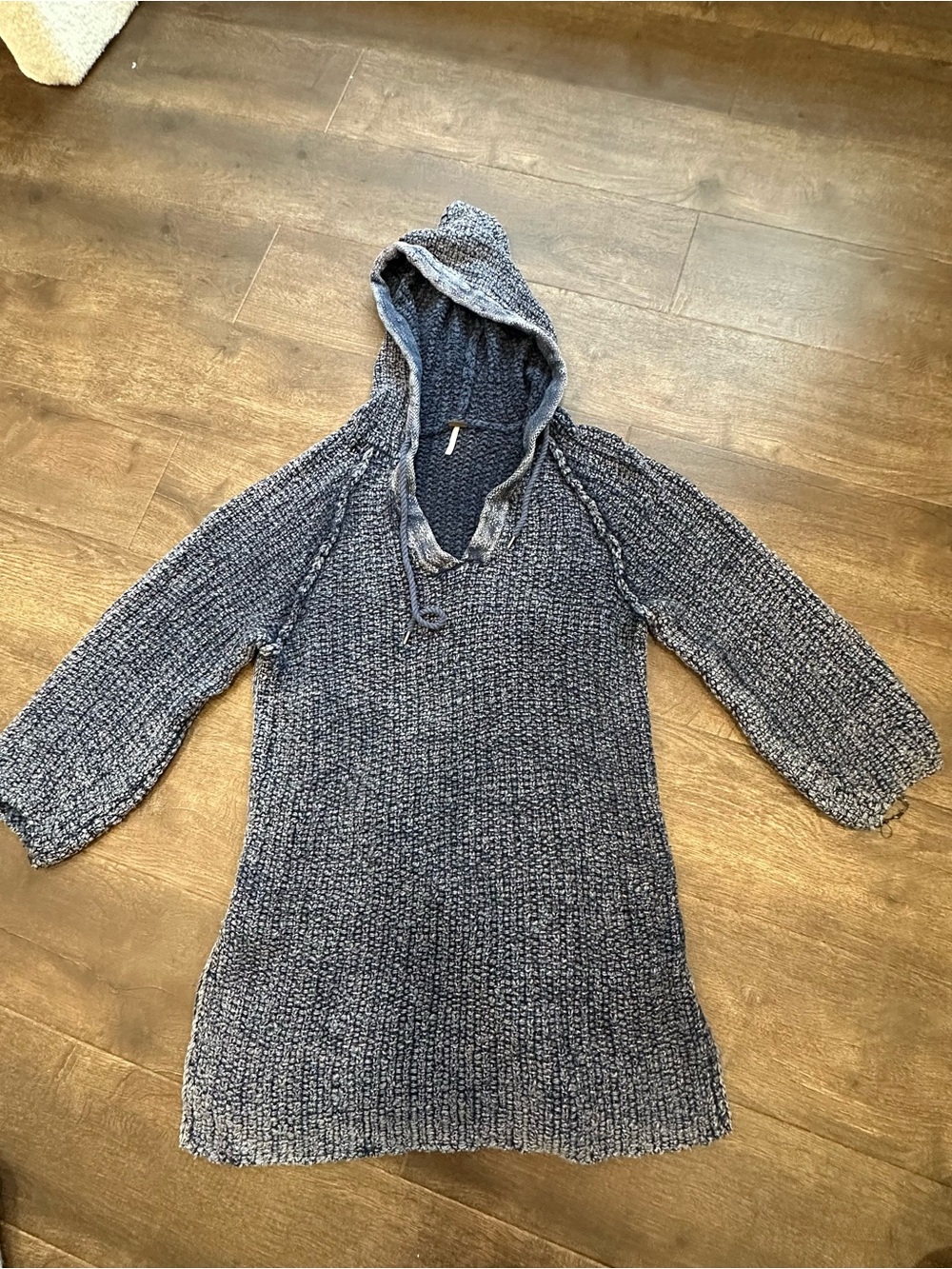 Free People Cozy Hooded Knit Sweater
